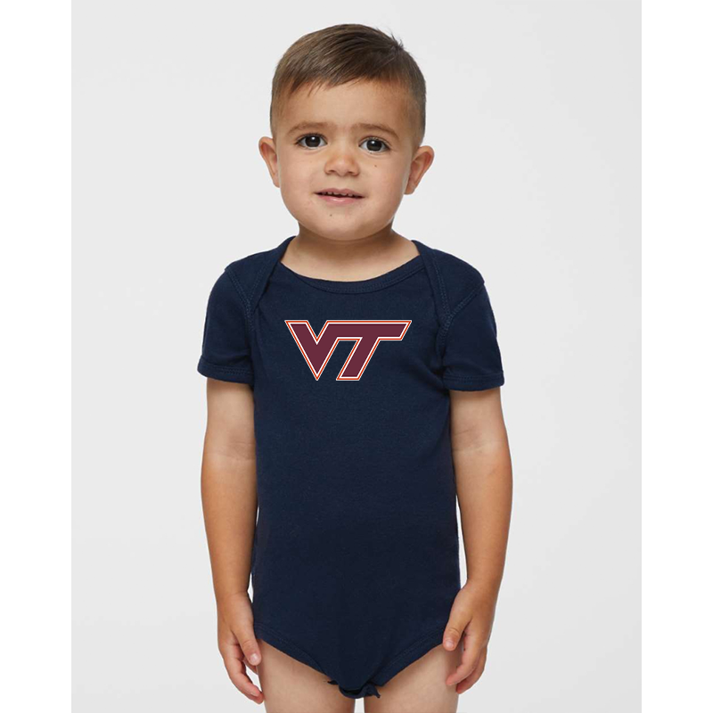 Virginia Tech Hokies  Rabbit Skins Infant Baby Rib Bodysuit